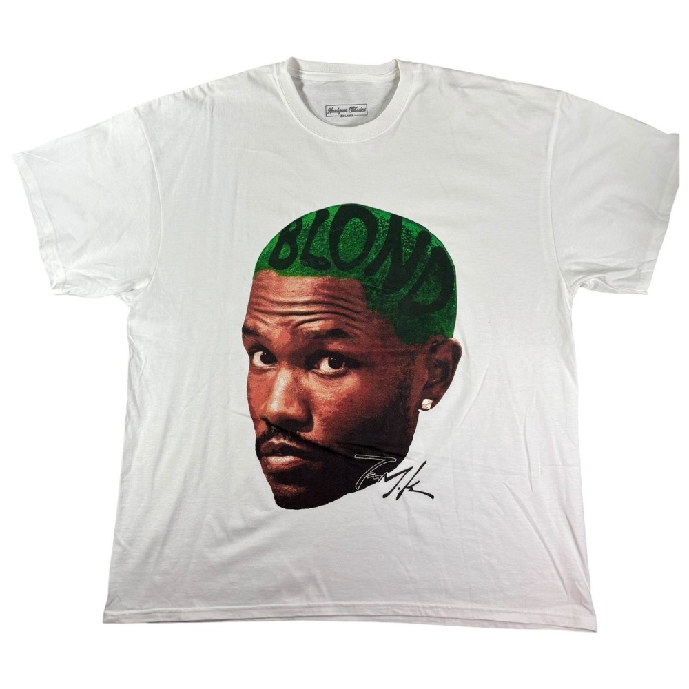 Headgear Classics Tee Shirt Mens 2XL White Frank Ocean Blonde Logo Graphic Print